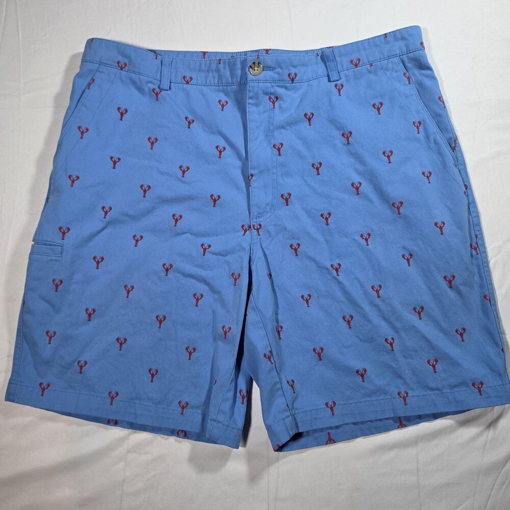Boca Classics Shorts Mens 38 Blue Lobster Chino Flat Front 10 Inseam golf shorts